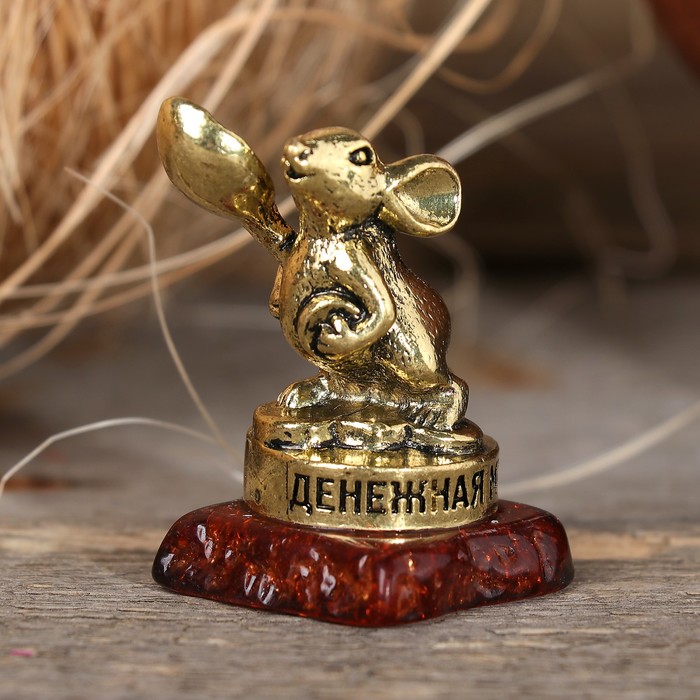 Фигурка мышка на камне "От сглаза", 3,5 х 2,2 см