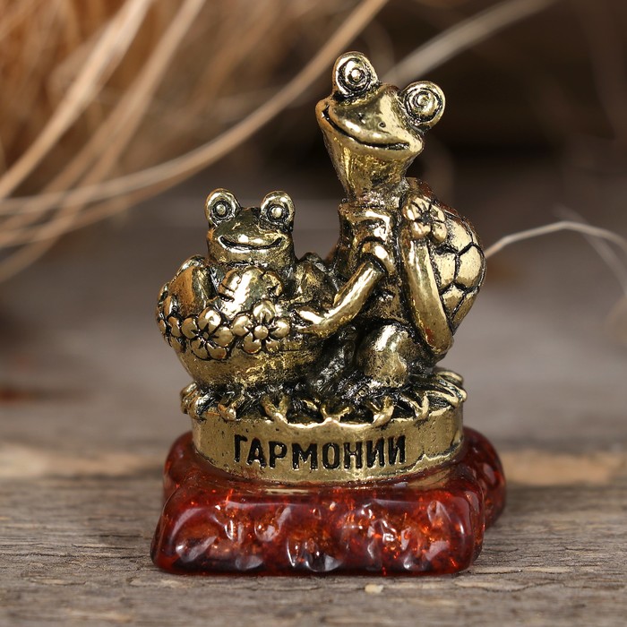 Фигурка черепаха на камне "Гармонии", 3,5 х 2,8 х 2,2 см