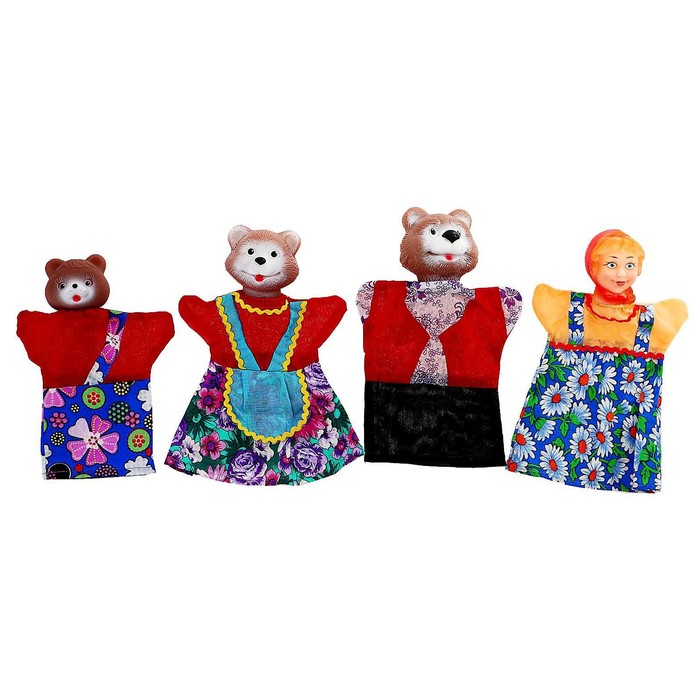 Кукольный театр «Три медведя», 4 персонажа кукольный театр три медведя в пакете 4 персонажа