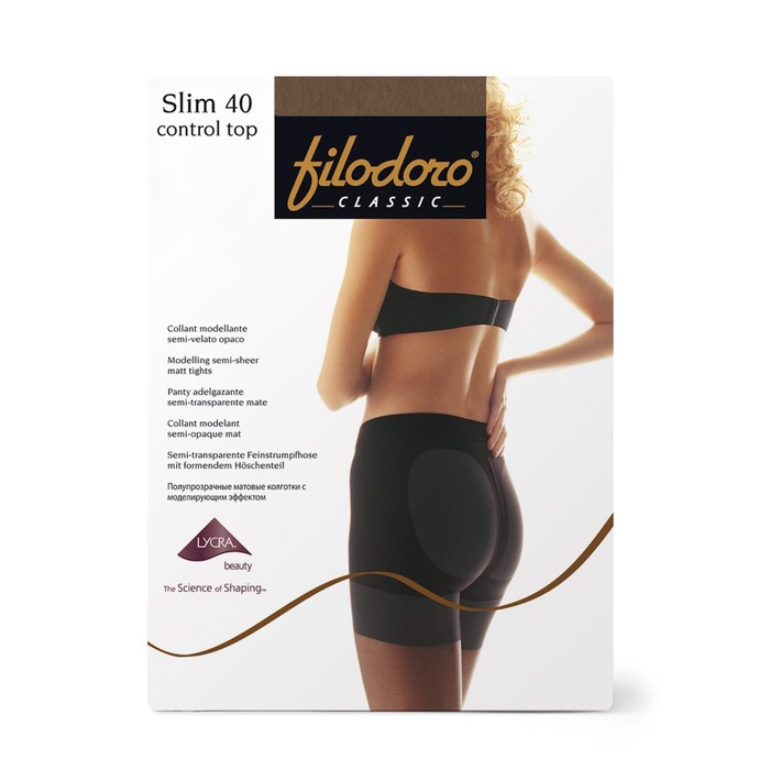 

Колготки женские Filodoro Slim, 40 den, размер 3, цвет tea