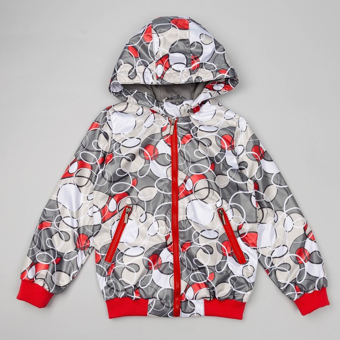 Ветровка для девочки, рост 110 см, цвет красный