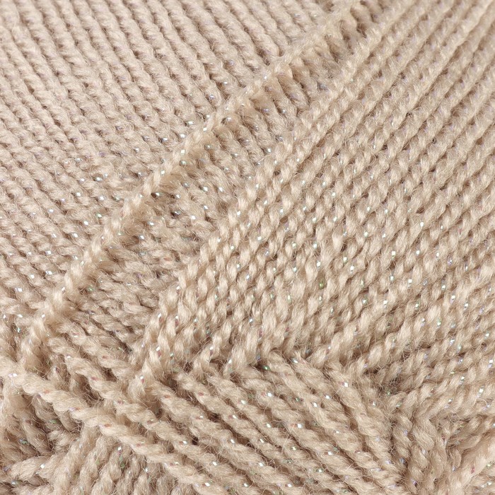 Пряжа "Lame Fine" 96% акрил, 4% люрекс 440м/100гр (6858 SE св. бежевый)