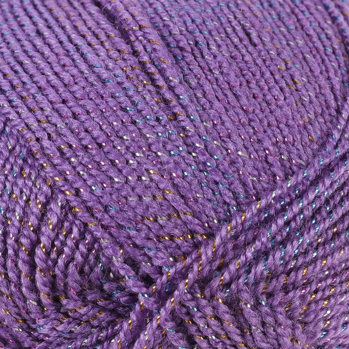 Пряжа "Lame Fine" 96% акрил, 4% люрекс 440м/100гр (187М фиолетовый)