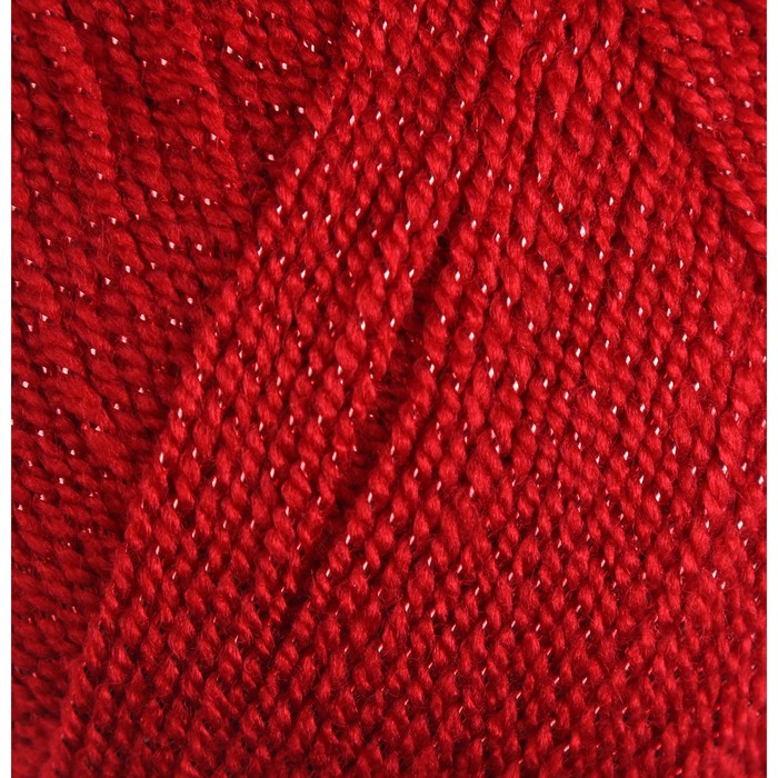 Пряжа "Lame Fine" 96% акрил, 4% люрекс 440м/100гр (251K красный)