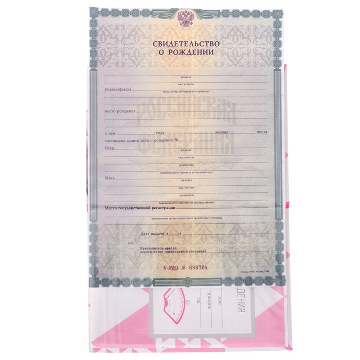 Свидетельство о рождении "Коллаж графика"