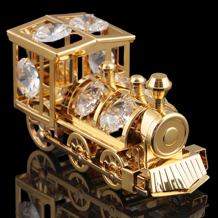 Сувенир «Паровоз», 8×4×4,5 см, с кристаллами Сваровски