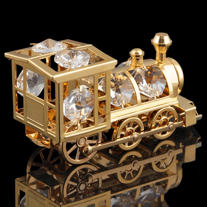 Сувенир «Паровоз», 8×4×4,5 см, с кристаллами Сваровски