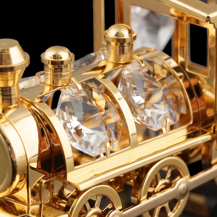 Сувенир «Паровоз», 8×4×4,5 см, с кристаллами Сваровски