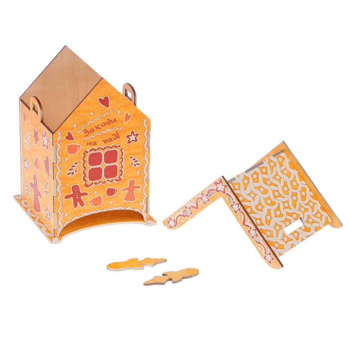 Чайный домик «Пряничный домик», со съёмной крышкой, 13х8х22 см