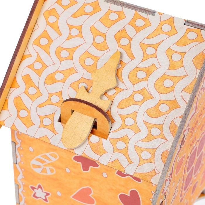 Чайный домик «Пряничный домик», со съёмной крышкой, 13х8х22 см