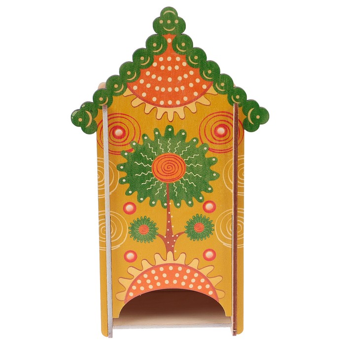 Чайный домик «Солнце», с выдвижной крышкой, 13х8х22 см