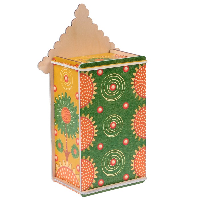 Чайный домик «Солнце», с выдвижной крышкой, 13х8х22 см