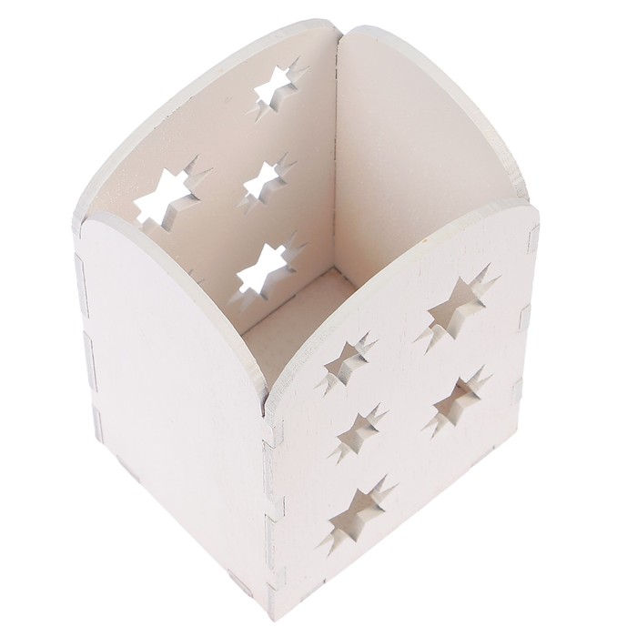 Карандашница «Звёздочки», 7х6х10,5 см, белая