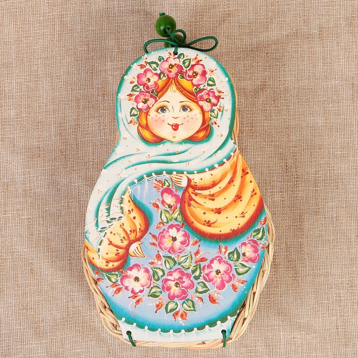 Футляр подарочный «Матрёшка - весна», малая, ива 12х5х20 см