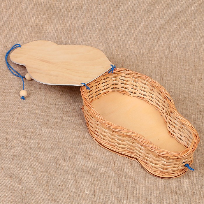 Футляр подарочный «Матрёшка с подсолнухом», средняя, ива 15х6х25 см