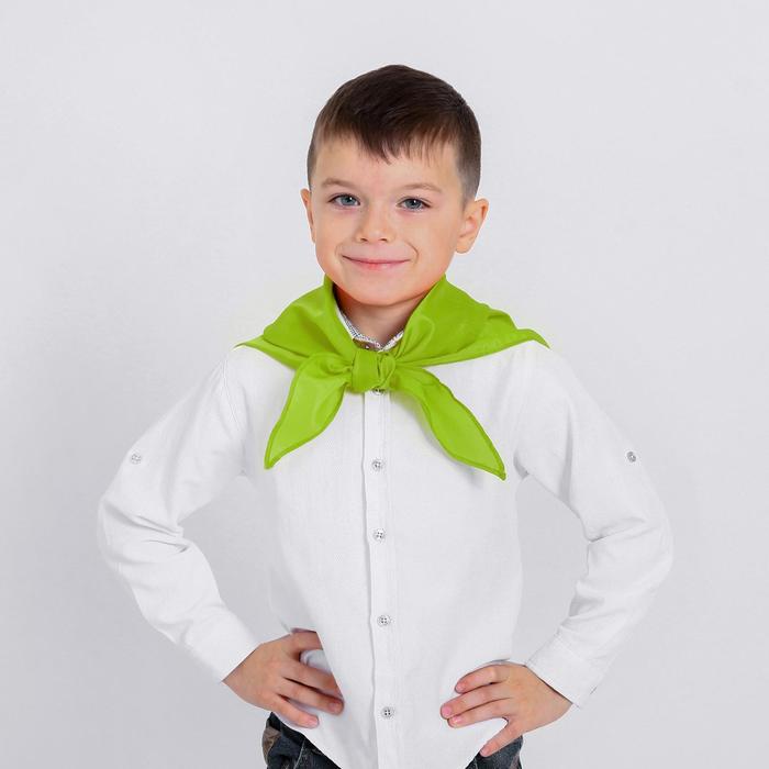 Галстук пионерский, цвет зелёный, оттенки МИКС пионерский галстук пионер сатин 30 х 100 см цвет красный набор 5 шт