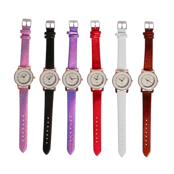 Часы наручные женские, ремешок из кожзаменителя микс