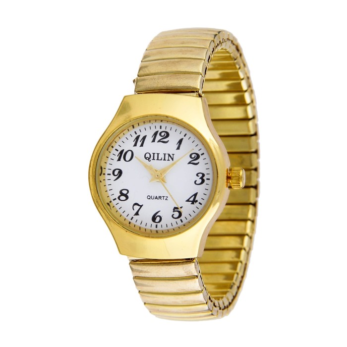 Часы наручные женские, браслет "резинка" микс