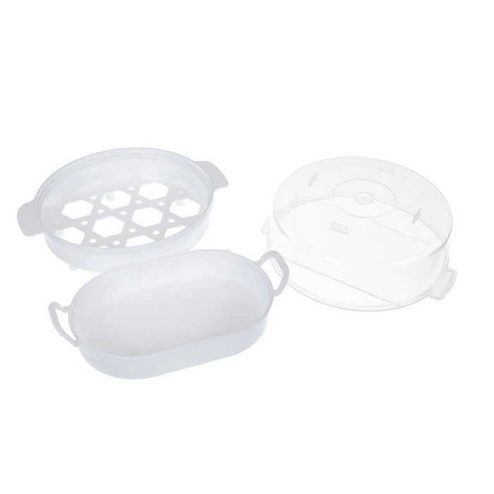 Пароварка электрическая "Добрыня" DO-3201, 600 Вт, 2 чаши, 5 л, белая