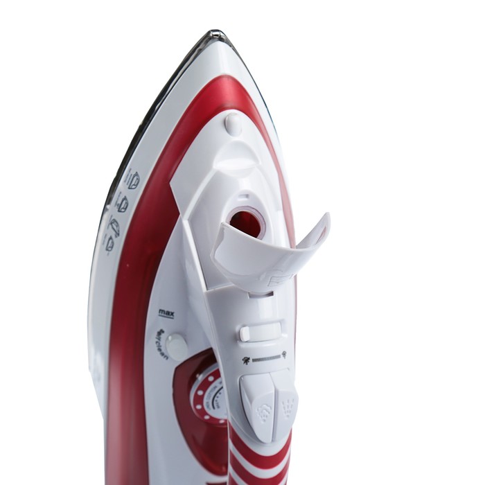 Утюг электрический "Добрыня" DO-3103, 2200 Вт, нержавеющая сталь, паровой удар, бело-красный
