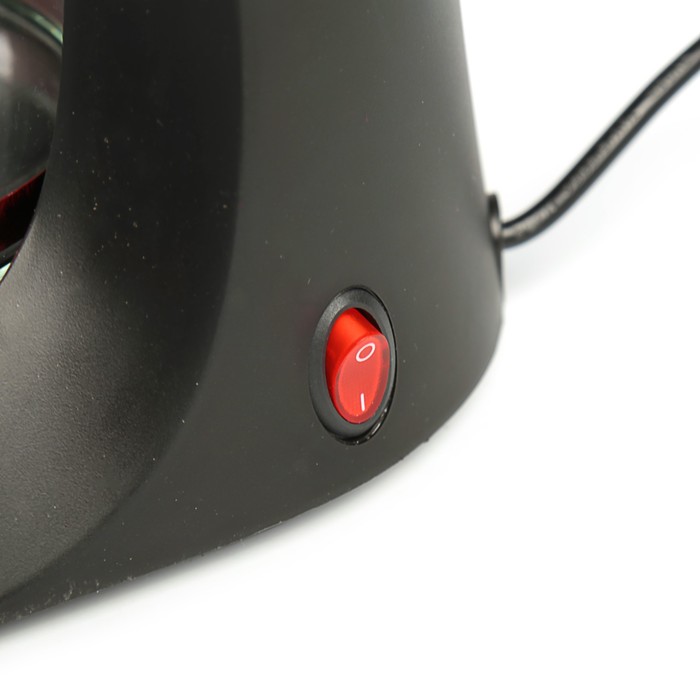 Кофеварка DELTA LUX DL-8152, 700 Вт, 1200 мл, антипролив, черная с красным