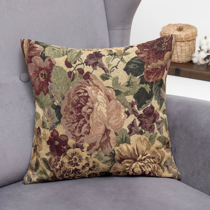 Наволочка декоративная "Этель" Цветочные грёзы 40х40 см,