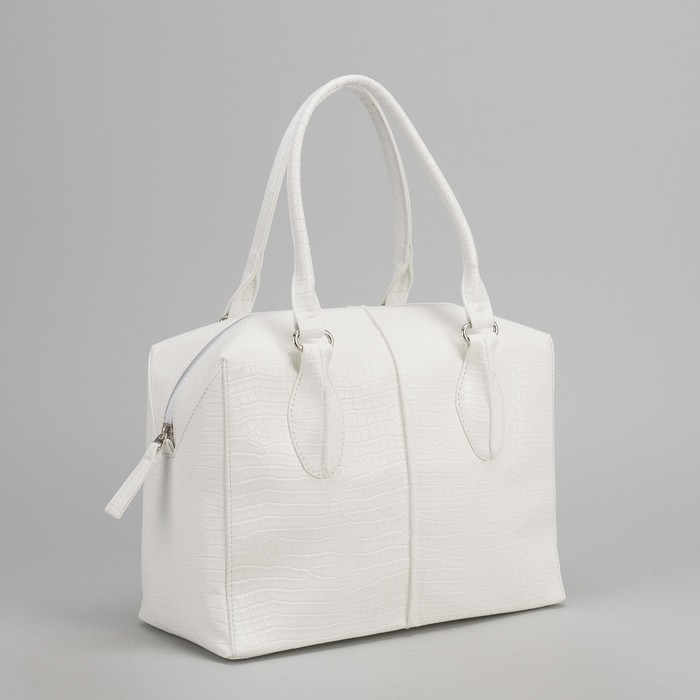 Сумка женская, отдел на молнии, цвет белый