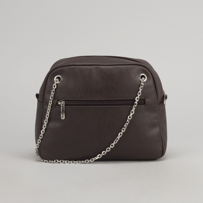 Сумка женская, отдел на молнии, наружный карман, цвет коричневый