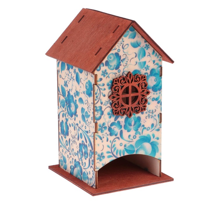 Чайный домик "Гжель" 10х9х18см