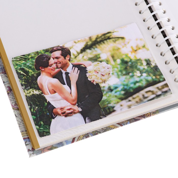 Фотоальбом магнитный 20 листов "Старинная карта" 25,5х20х2,8 см