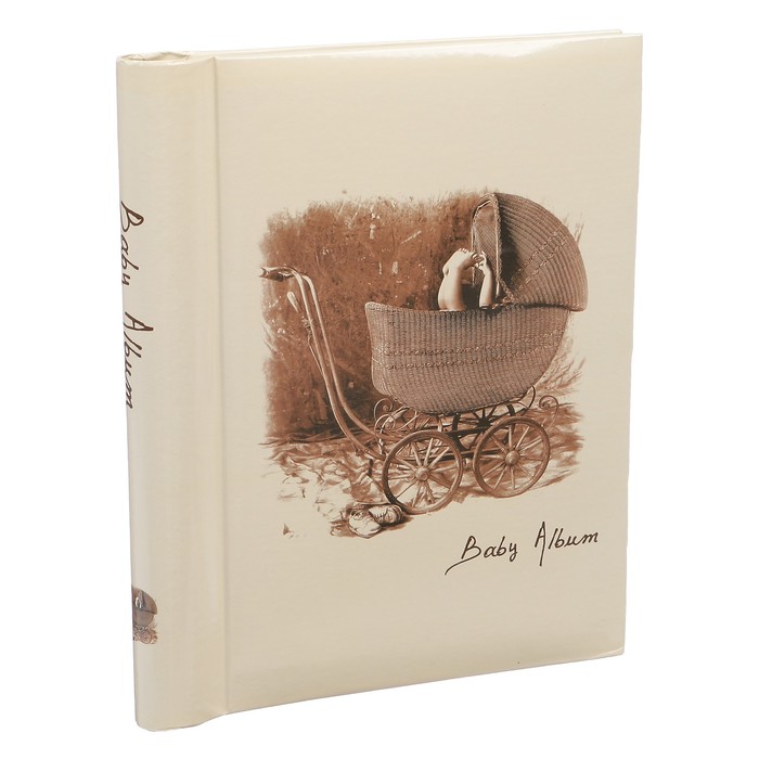 Фотоальбом магнитный 20 листов "Детский альбом. Ретро-коляска" 25,5х20х2,8 см