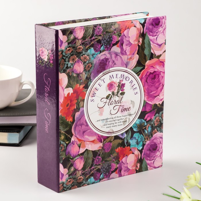 Фотоальбом на 200 фото 10х15 см "Счастливые моменты. Время цветов" 23х18х5,5 см