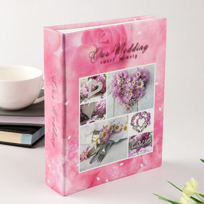 Фотоальбом на 200 фото 10х15 см "Свадебный день" 23х18х5,5 см