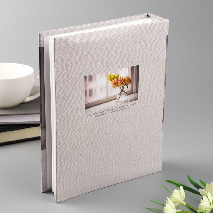 Фотоальбом на 200 фото 10х15 см "Нежный букет в вазе" 23х18х5,5 см