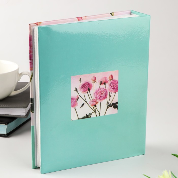 Фотоальбом на 200 фото 10х15 см "Розовые пионы" 23х18х5,5 см