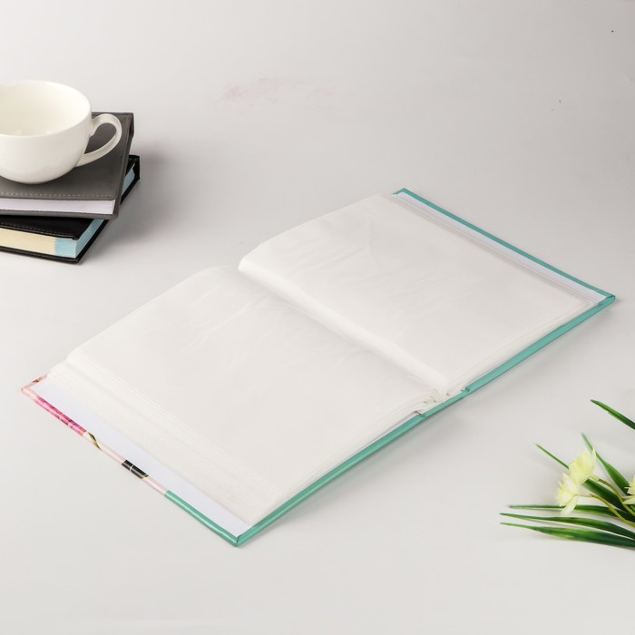 Фотоальбом на 200 фото 10х15 см "Розовые пионы" 23х18х5,5 см