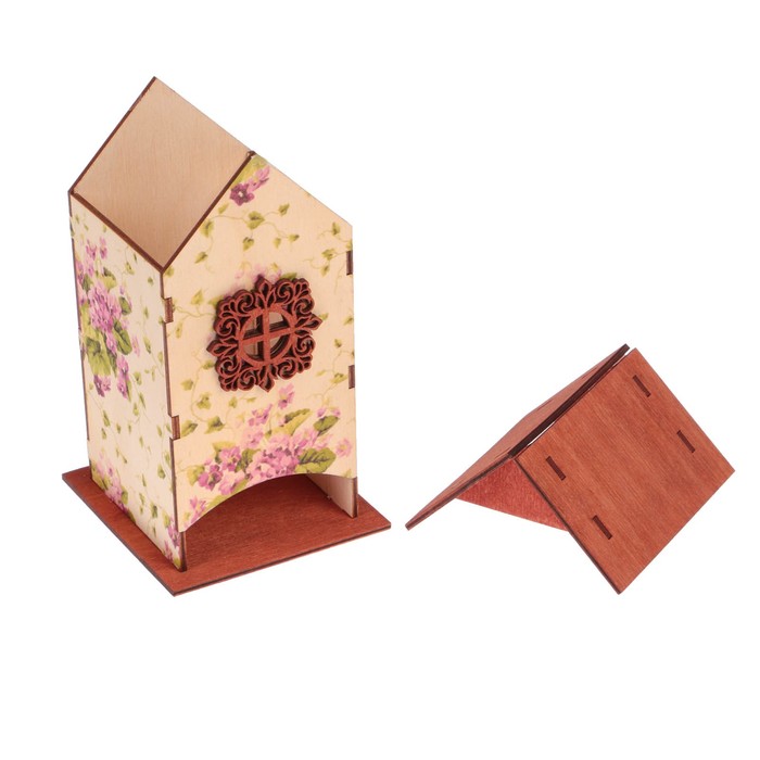 Чайный домик "Фиалки" 10х9х18см