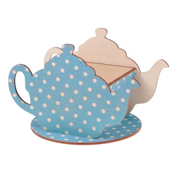 Чайный домик "Чайничек с горошком" 15х8,5х10см