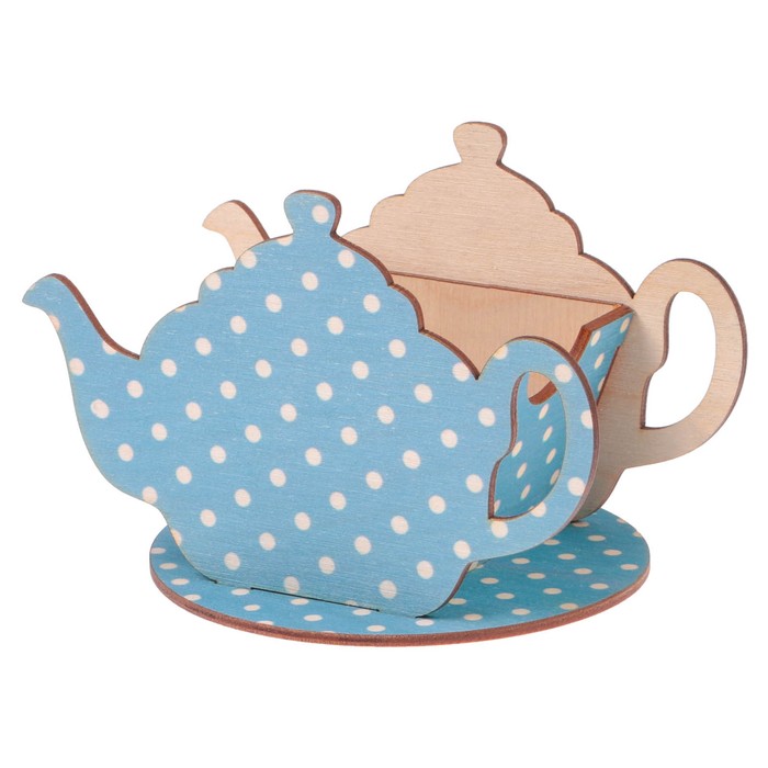 Чайный домик "Чайничек с горошком" 15х8,5х10см