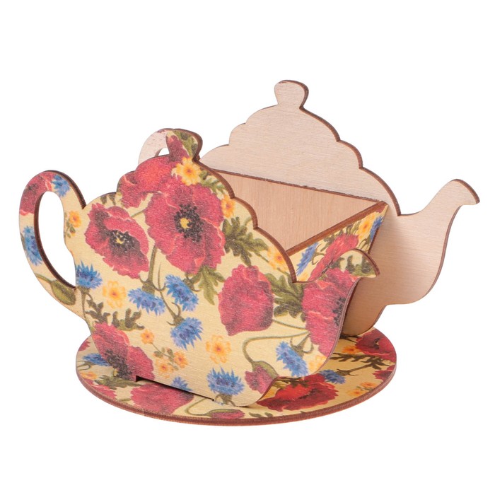 Чайный домик "Чайничек с маками" 15х8,5х10см