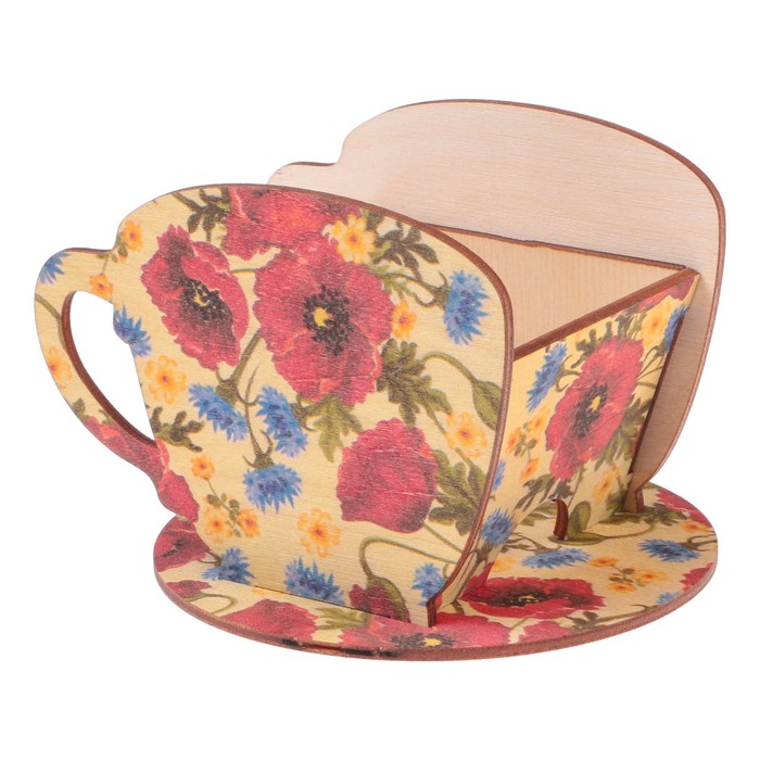 Чайный домик Чашка с маками" 8х8,5х9см