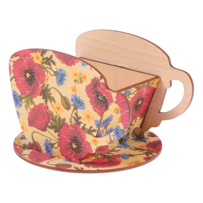 Чайный домик Чашка с маками" 8х8,5х9см