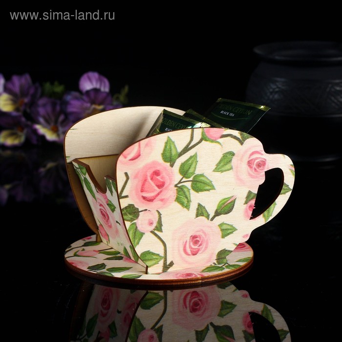 чайный домик с мягкой крышей чашка Чайный домик Чашка с цветами 8х8,5х9см