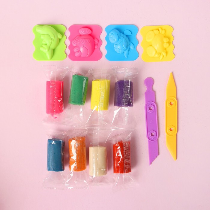 Тесто для лепки "Море", 8 цветов, 200 г