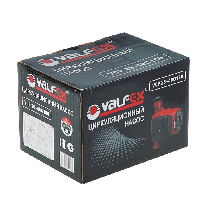 Насос циркуляционные Valfex 25-40G, напор 4.5 м, 46 л/мин, 38/53/72 Вт