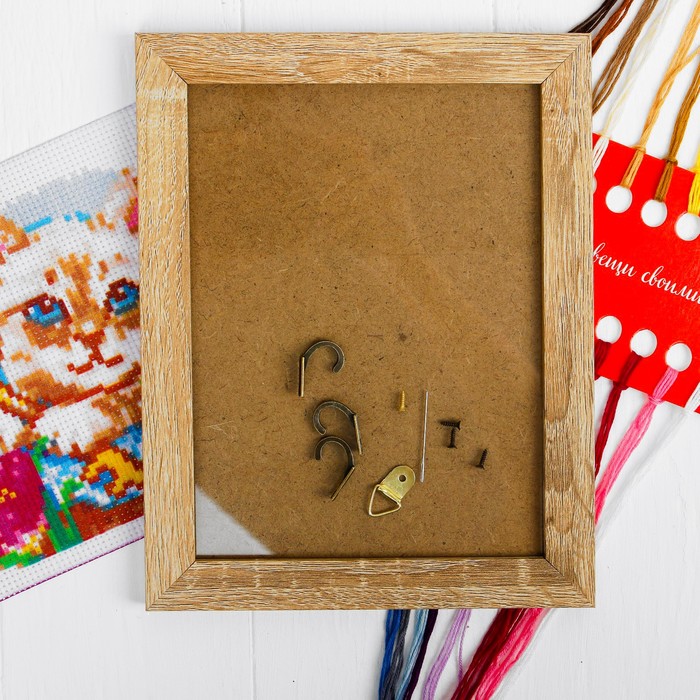 Вышивка крестиком на ключнице "Кот", 21 х 15 см