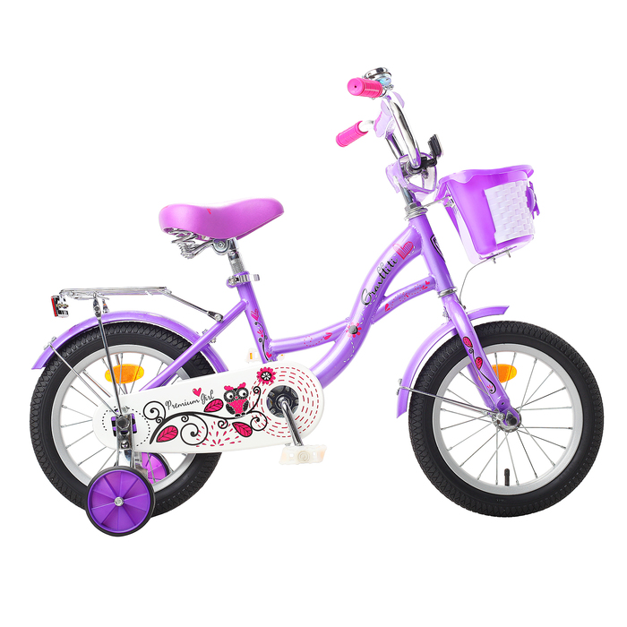 Велосипед 14" Graffiti Premium Girl RUS, цвет сиреневый
