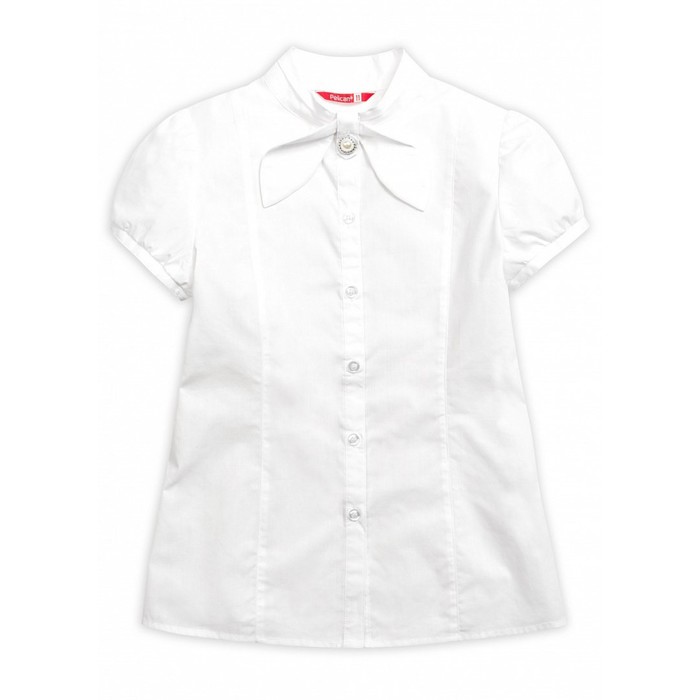 Блузка для девочки, рост 158 см, цвет белый