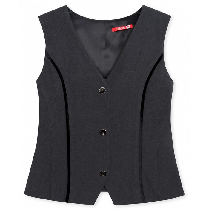 Жилет для девочки, рост 128 см, цвет серый