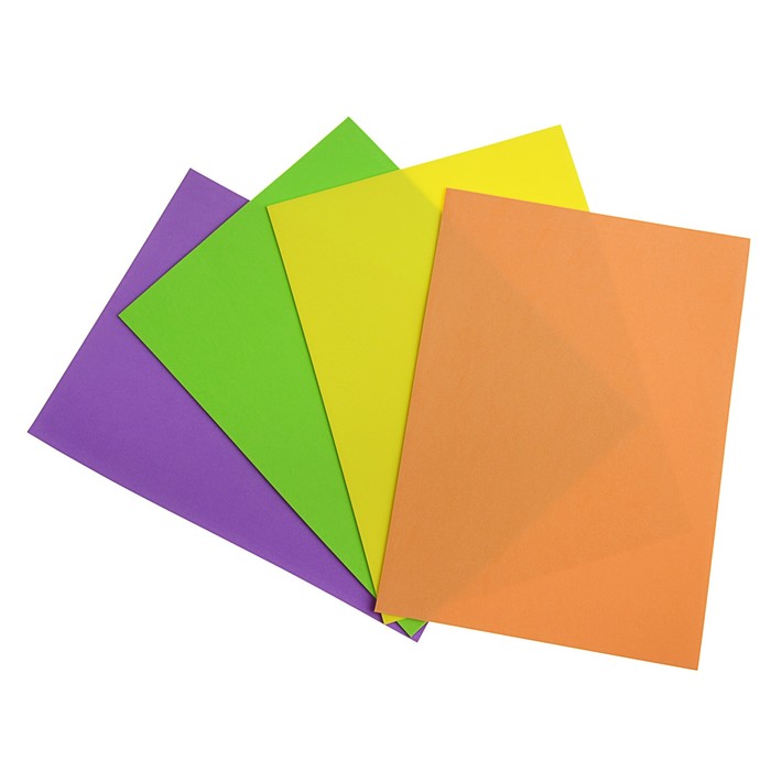 Набор цветного мягкого пластика А4, 4 листа, 4 цвета "Львенок"